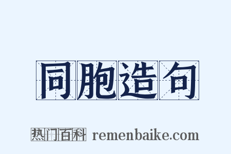 同胞造句是什么意思的图片